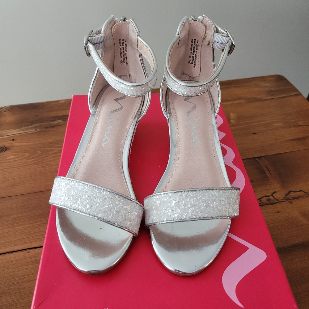 Nina chunky glitter KRISTINA wedge sandal girls 13